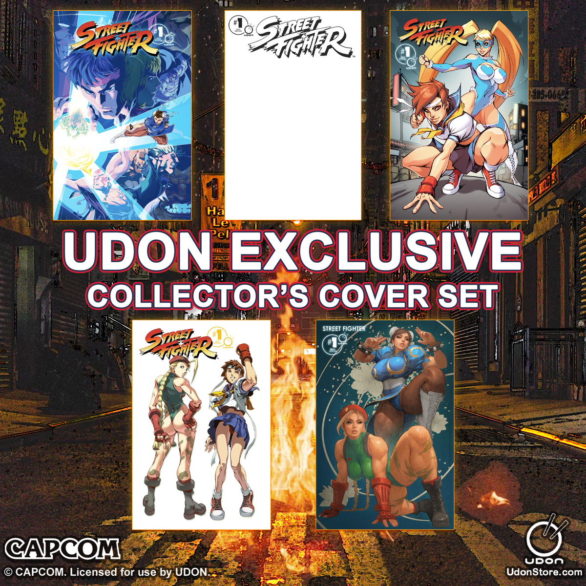 Street Fighter #1 - 2025 Edition Reprint Cover Set of 5 Issues