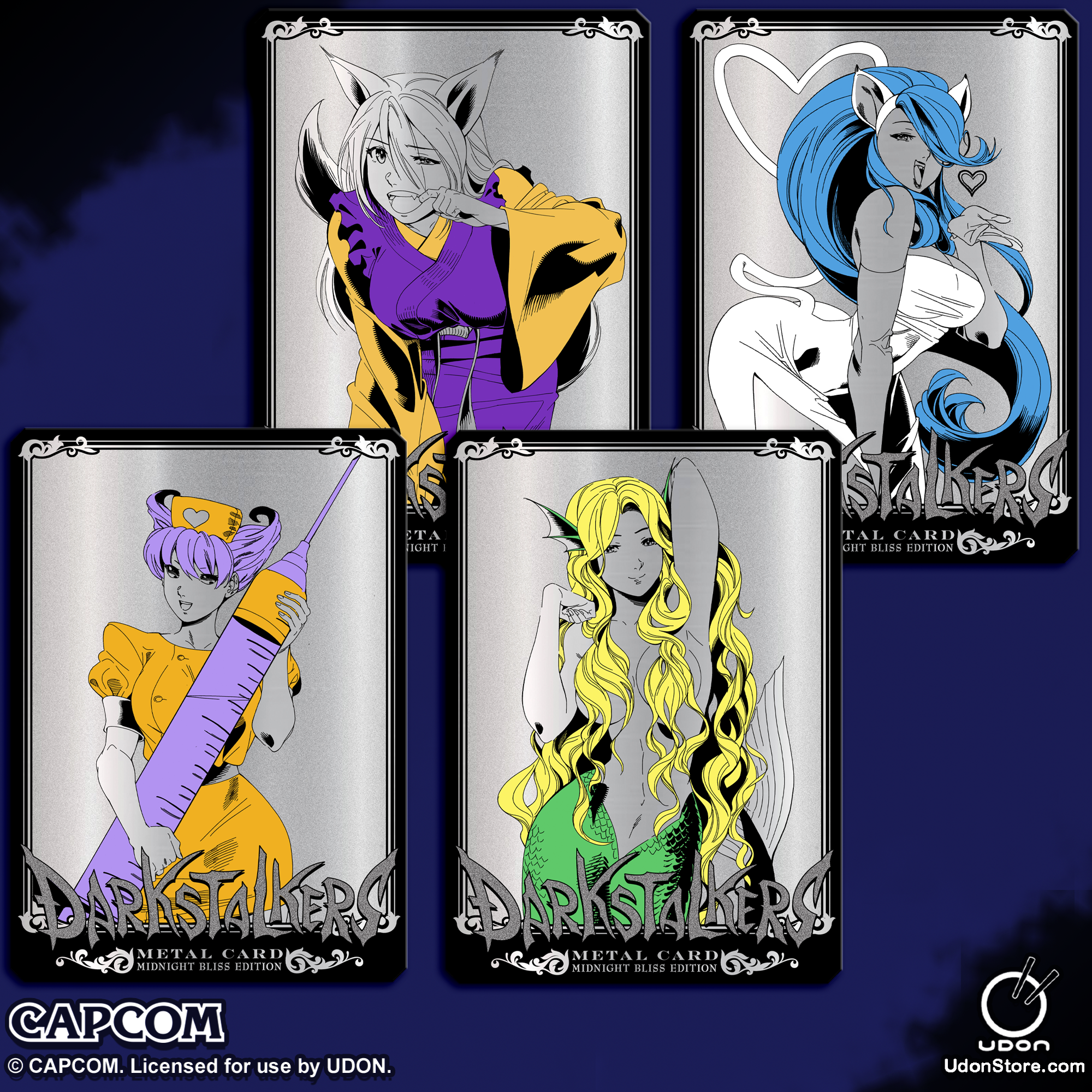 Darkstalkers Midnight Bliss Metal Card Set - Beasty Bliss – UDON
