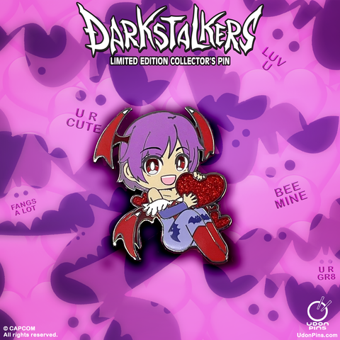 Darkstalkers Lilith Limited Edition Collector's Pin - Sparkle Heart Variant