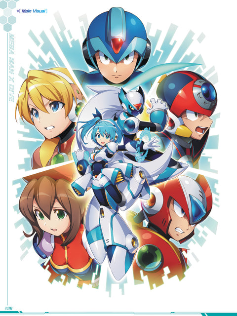 Mega Man X DiVE: Official Complete Works Hardcover- Exclusive Blue Foil Edition + Metal Card