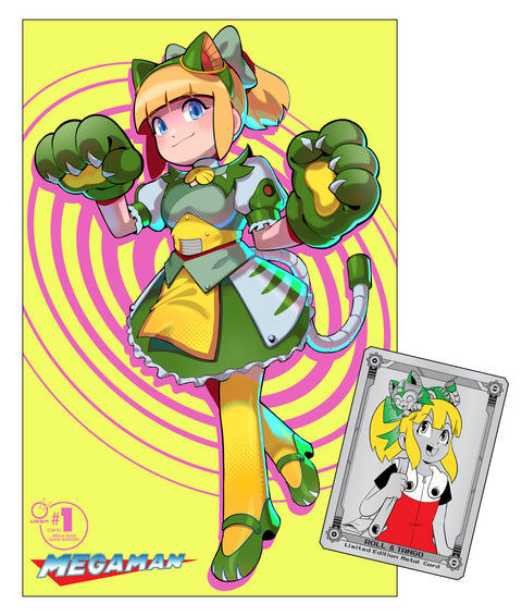 Mega Man: Gear Masters #1 CVR X1 - Roll Fashion by Keenbiscuit + Metal Card