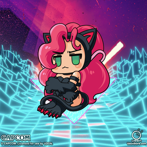 Darkstalkers Petite Fighters -  Black & Pink Felicia