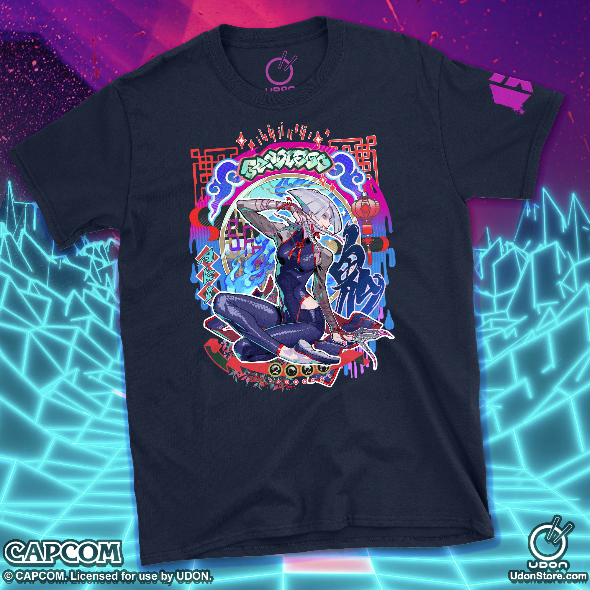 ✴︎Aki✴︎ Street Fighter 6 Aki SDCC 2025 - Online Exclusive Navy Tee – UDON