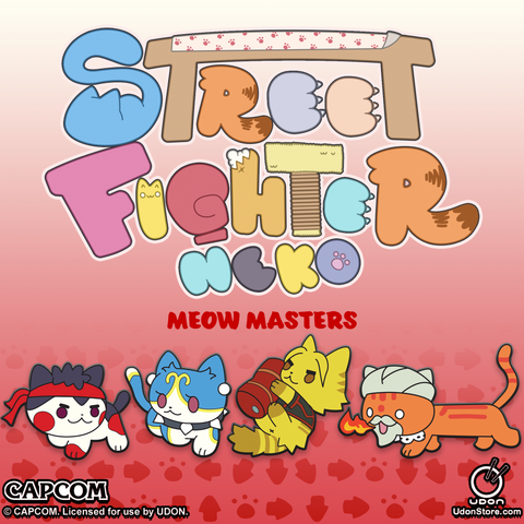 Street Fighter Neko Collectible Pin Set - Meow Masters