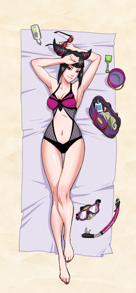 Street Fighter Beach Party Pinup - Juri Dust Jacket