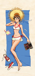 Street Fighter Beach Party Pinup - Sakura Dust Jacket