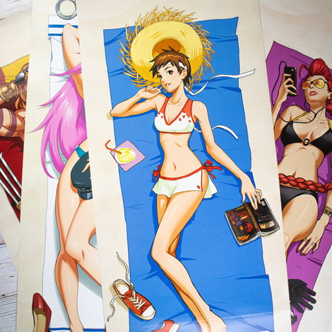 Street Fighter Beach Party Pinup - Sakura Dust Jacket