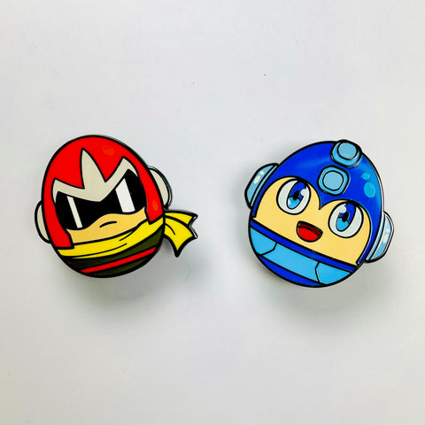 Capcom Collectible Character Egg Pins - Mega Man & Proto Man 2 Pack